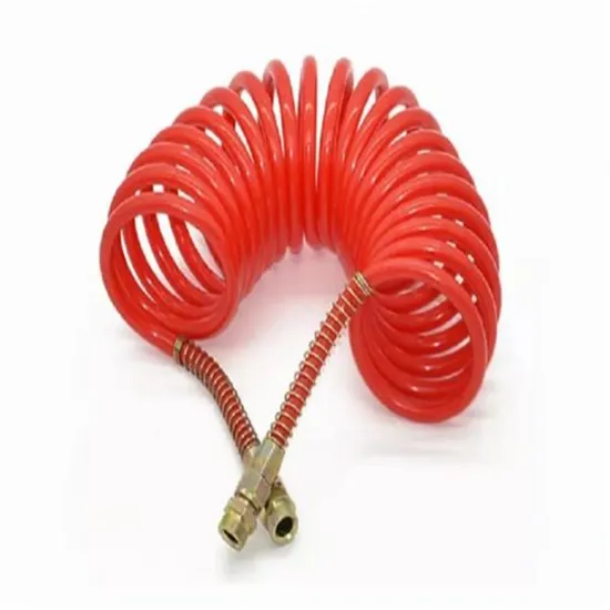 Heavy Duty Coiled Compressor Air Hose Retractable Spring Hose for Garage, Workshop, Factory Use